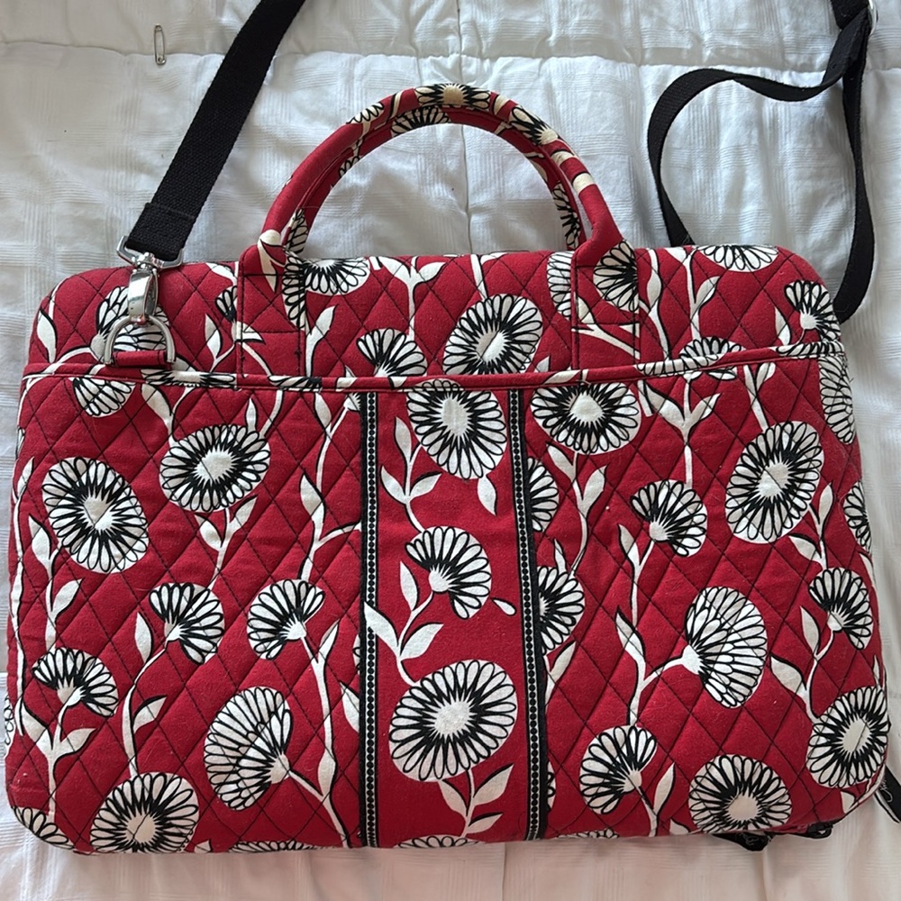 Vera Bradley Laptop Case Red Floral Design